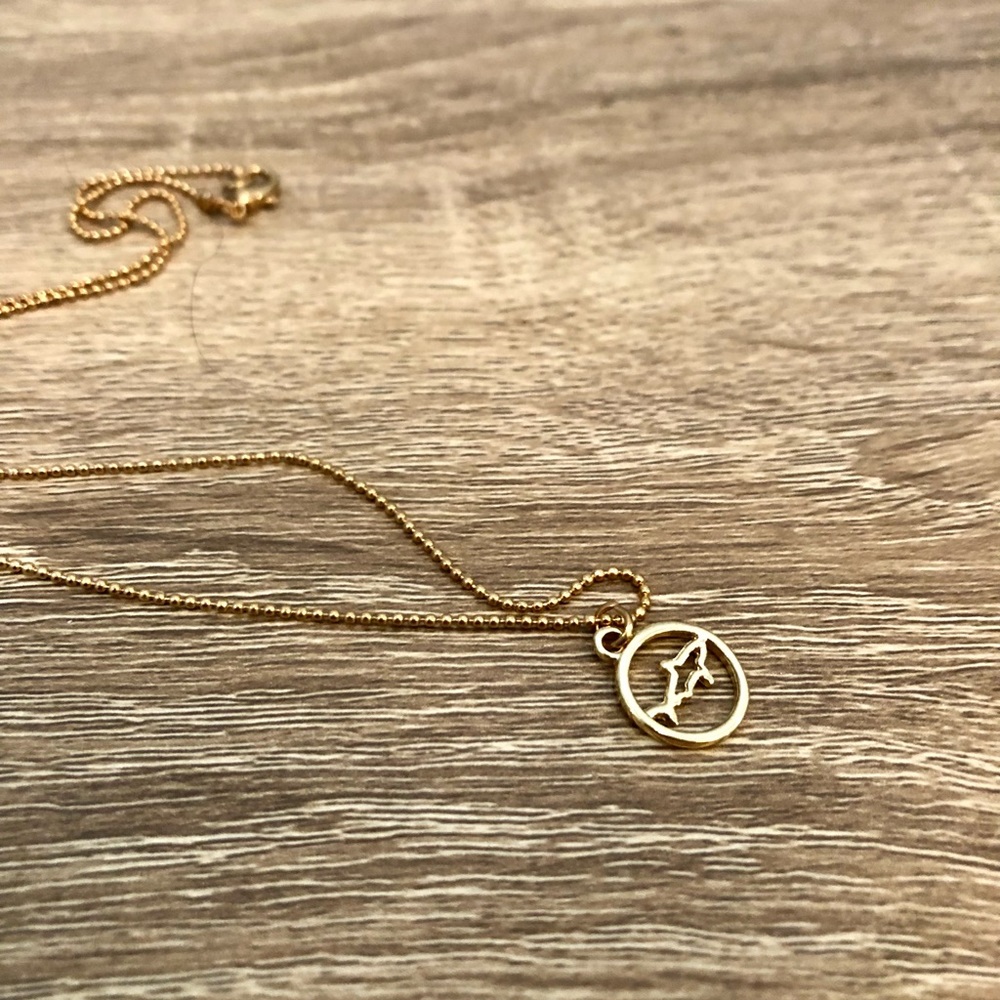 Gold Shark Pendant Necklace